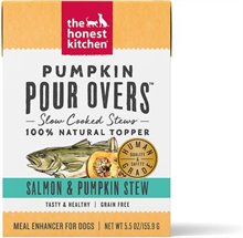 The Honest Kitchen Pumpkin Pour Overs Salmon Pumpkin Stew Wet Dog Food Topper