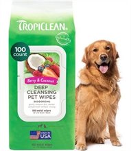 TropiClean Deep Cleaning Dog Wipes
