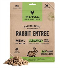Vital Essentials Cat Food Freeze Dried Rabbit Mini Nibs Entree