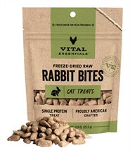 Vital Essentials Freeze Dried Cat Treats Rabbit Bites