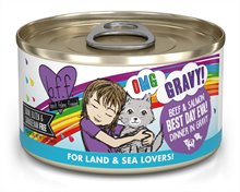 Weruva BFF OMG Best Day Eva Beef Salmon Dinner in Gravy Grain Free Canned Cat Food