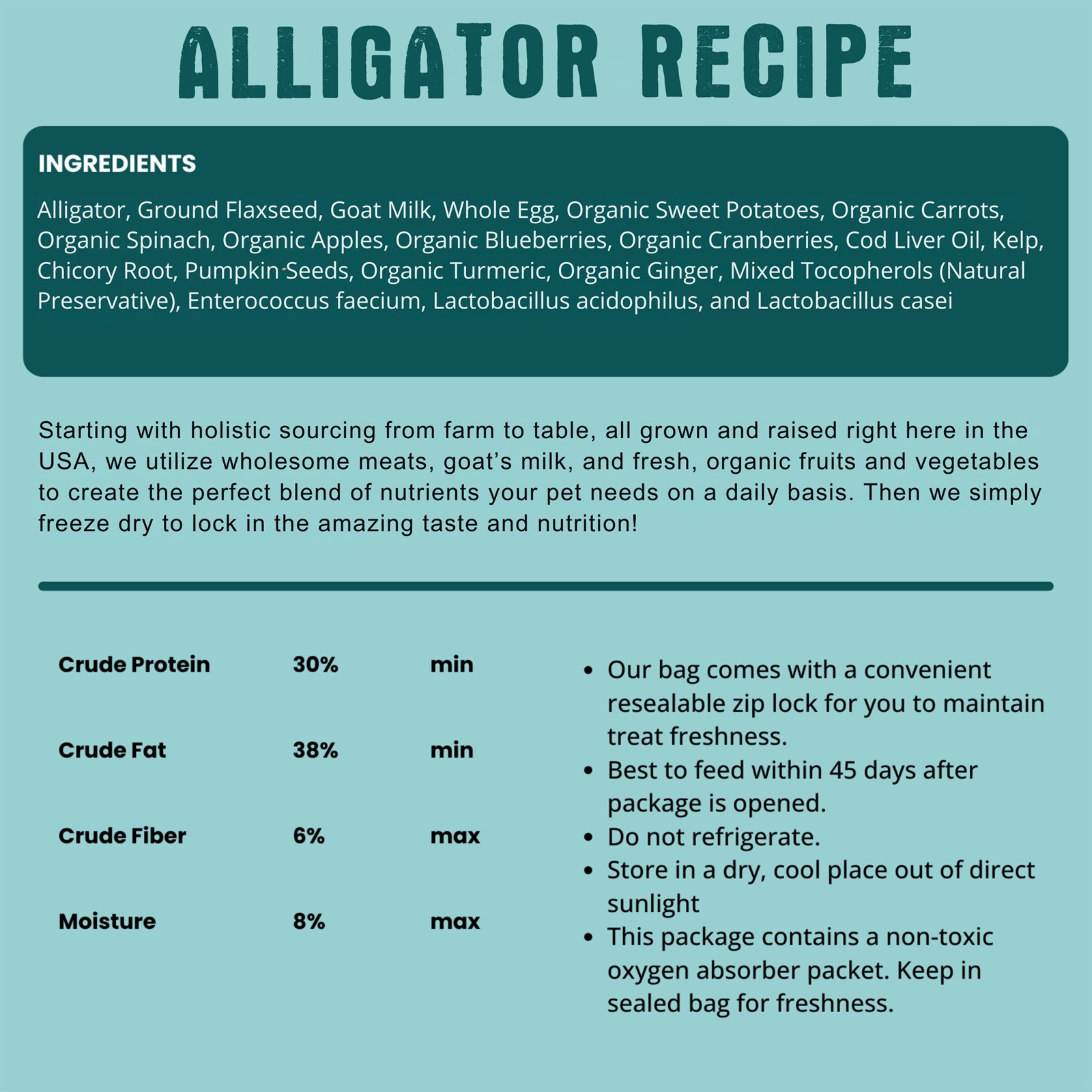 Shepherd Boy Farms Freeze Dried Alligator Recipe Dog Food
