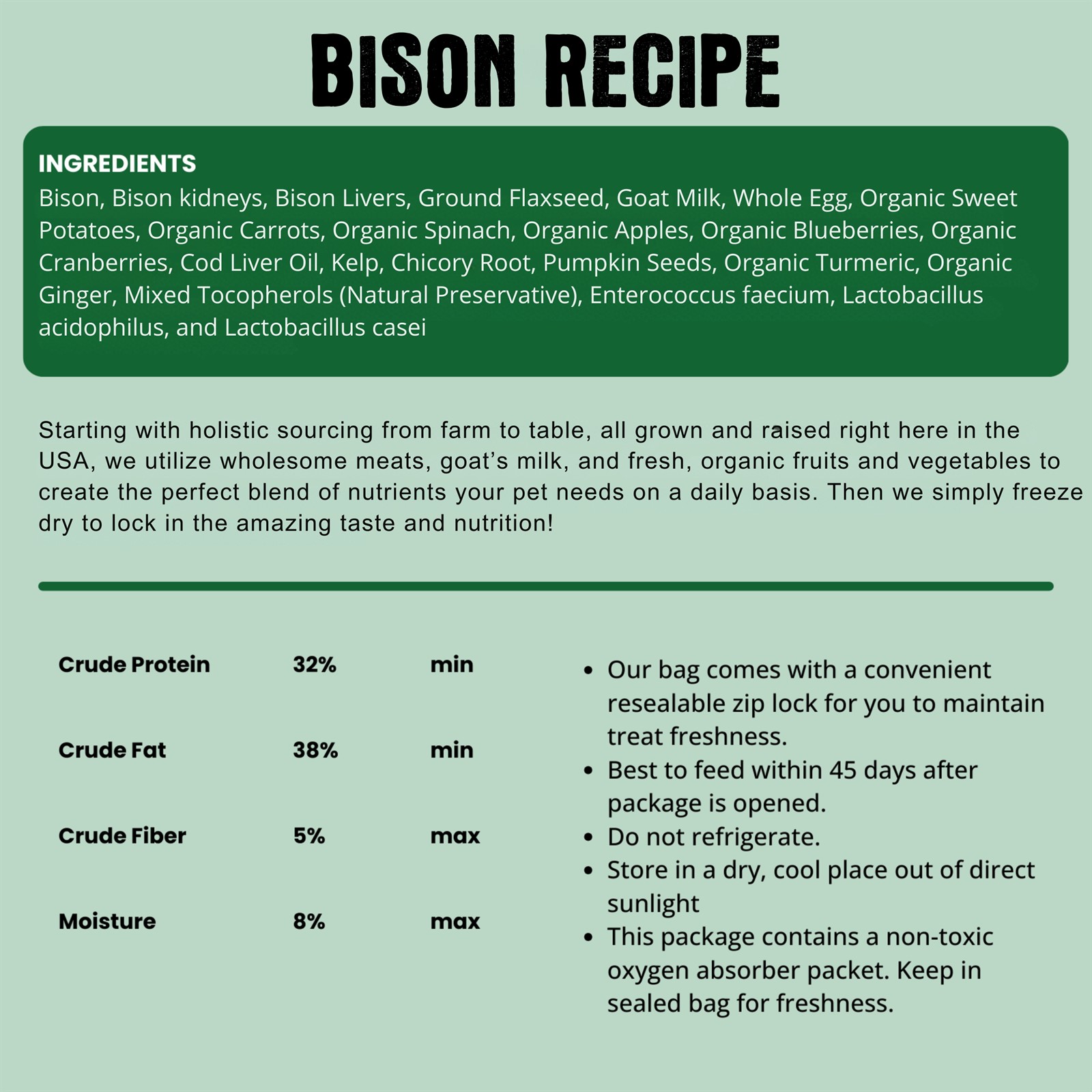 Shepherd Boy Farms Freeze Dried Bison Recipe Dog Food