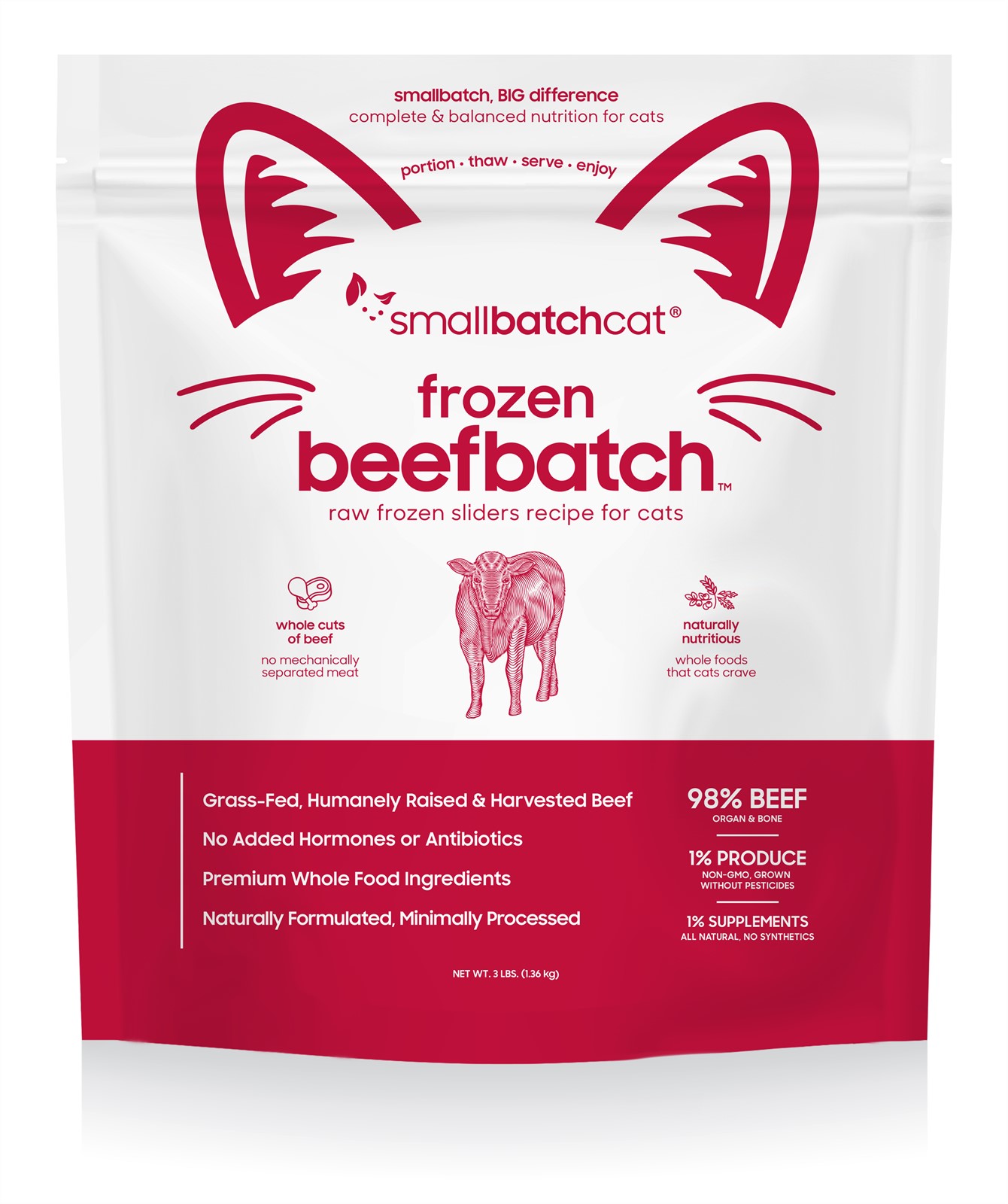 Small Batch Cat Frozen Sliders Beef 