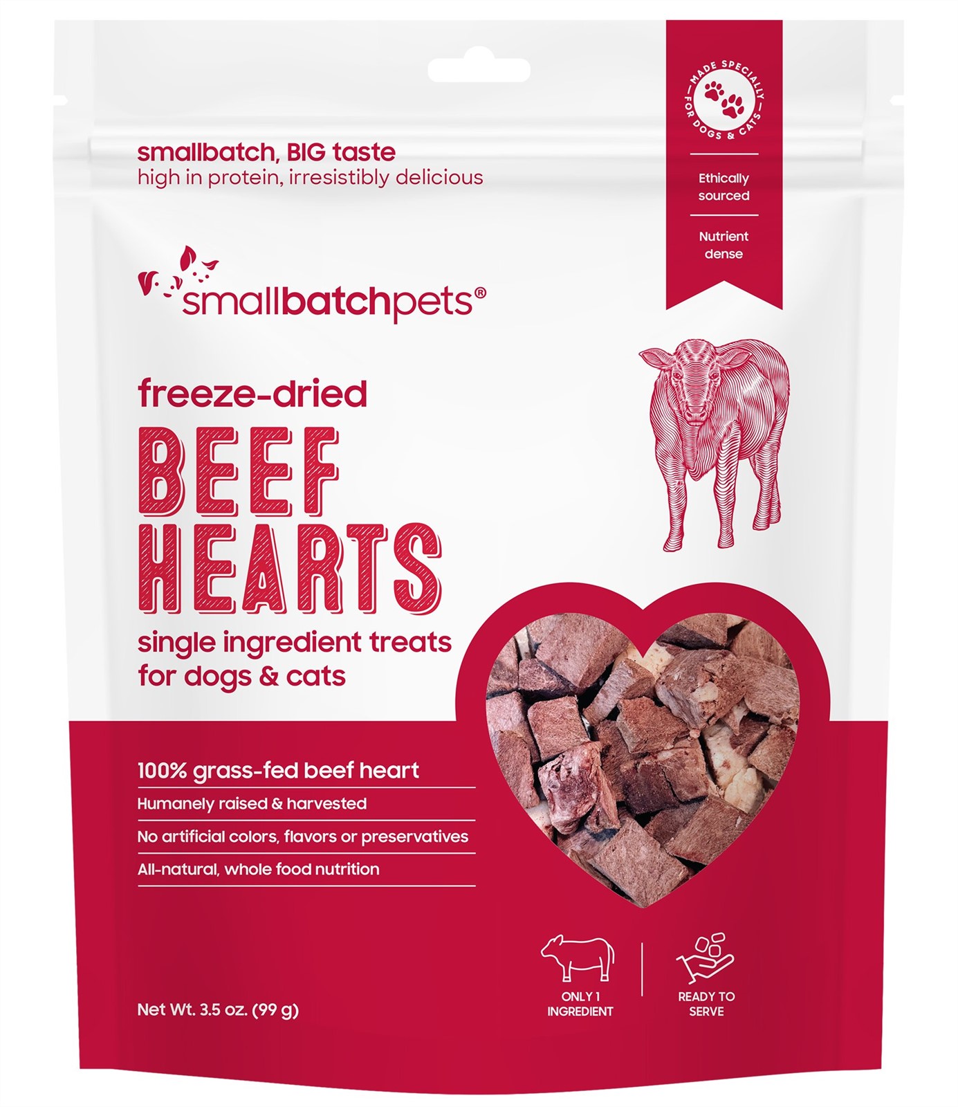 Small Batch Freeze Dried Hearts Beef 