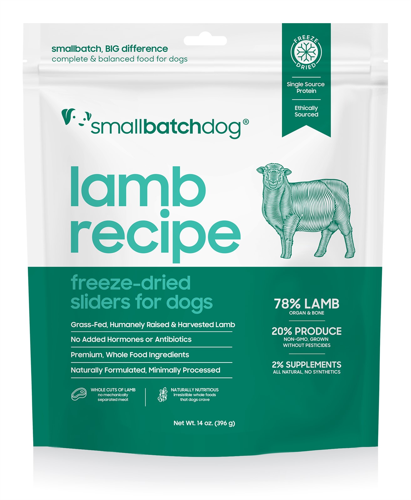 Small Batch Lambbatch Freeze Dried Dog Sliders