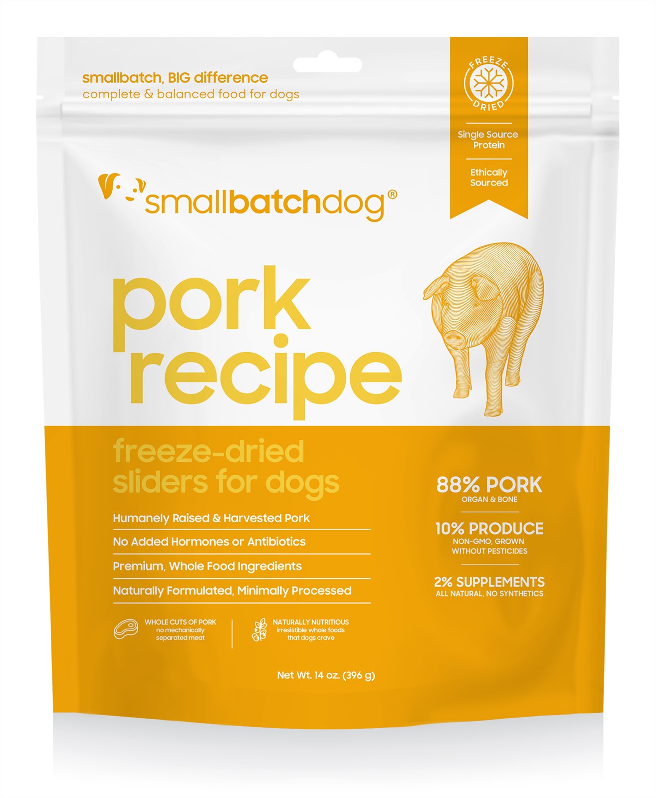 Small batch Porkbatch Freeze Dried Dog Sliders