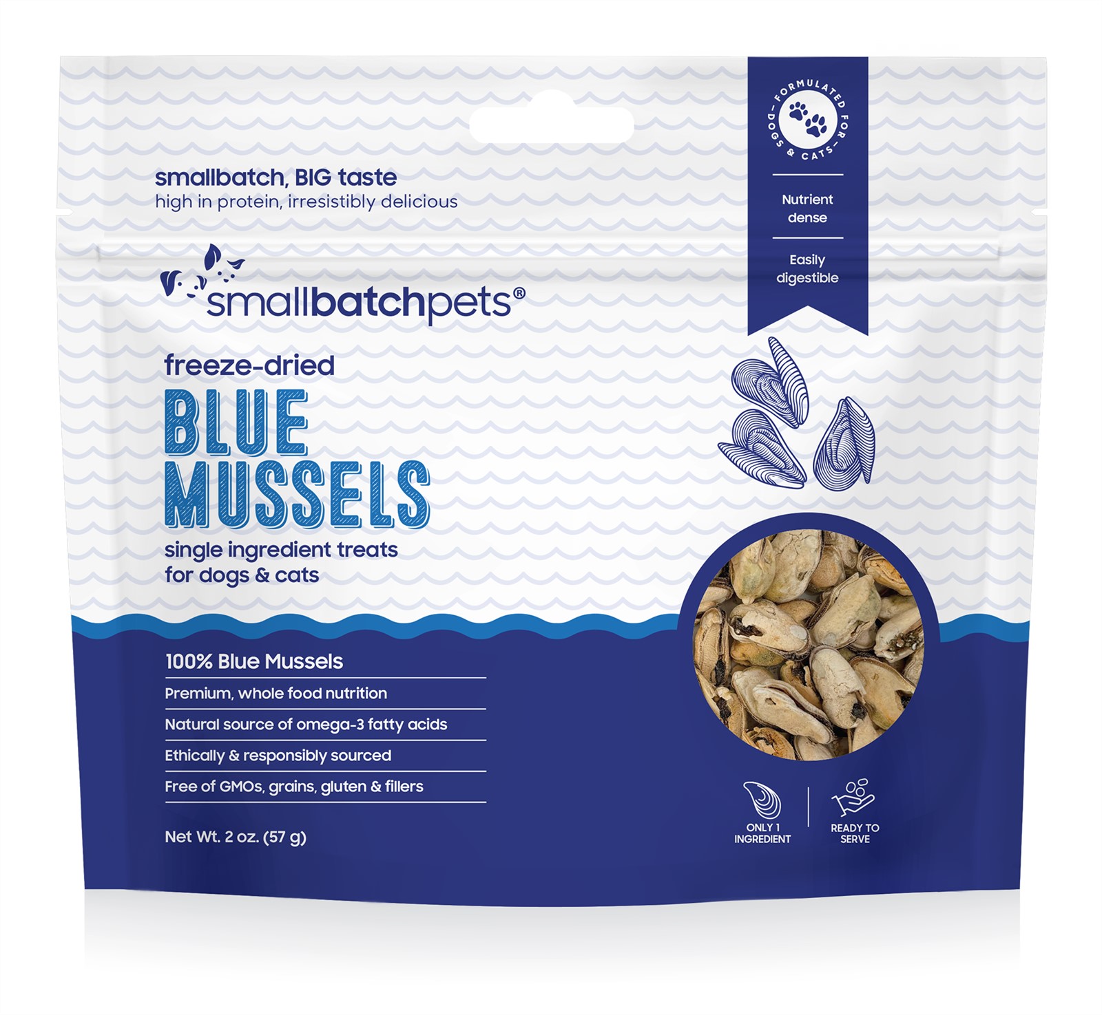 Smallbatch Blue Mussels Dog Treat