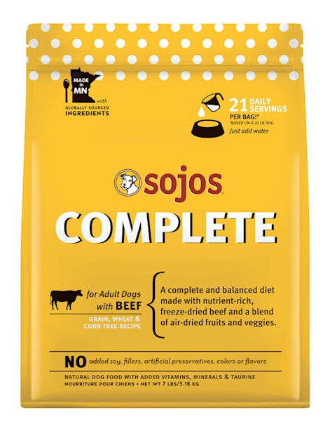 Sojos Beef Plus Raw Grain Free Dog Food Topper