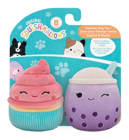 Squishmallows For Pets Squeaky Plush Dog Toy Sweets Poplina Diedre 