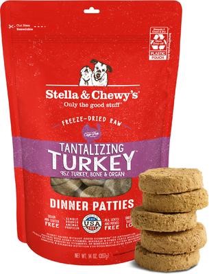 Stella and Chewy Freeze Dried Tantalizing Turkey Dinner Patties Dog Food