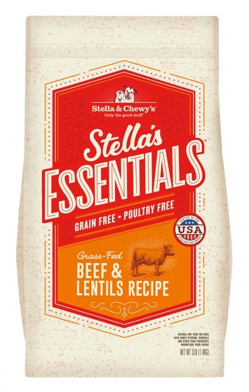 Stella and Chewys Essentials Grain Free Grass Fed Beef and Lentils Recipe