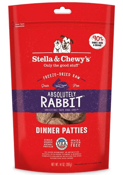 Stella and Chewys Freeze Dried Absolutely Rabbit Dinner
