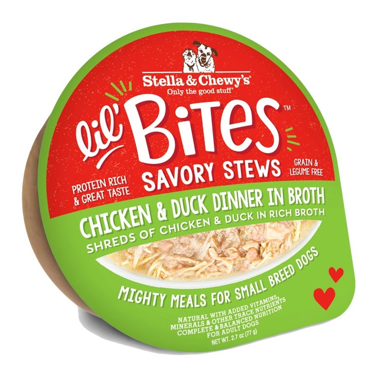 Stella and Chewys Lil Bites Savory Stews Chicken Duck Dinner in Broth