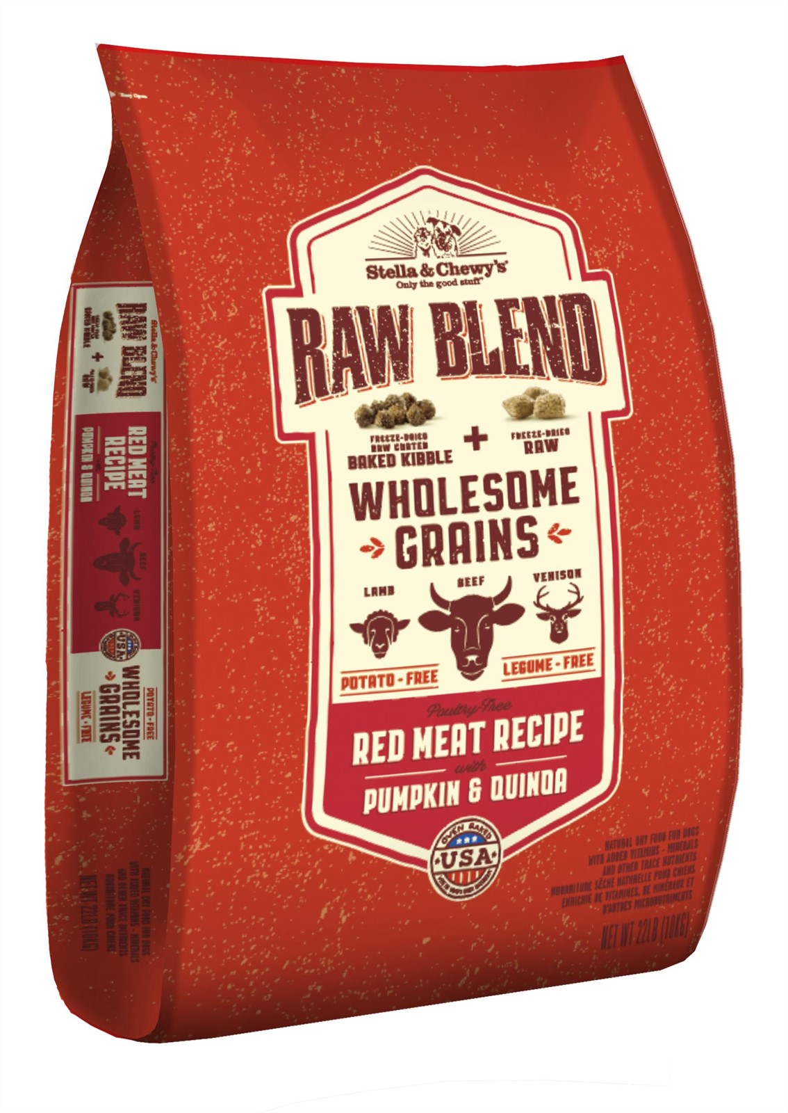 Stella and Chewys Raw Blend Baked Kibble with Wholesome Grains Red Meat