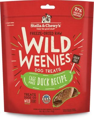 Stella and Chewys Wild Weenies Cage Free Duck Recipe Dog Treat