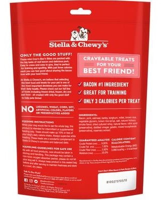 Stella Chewys Cravn Bacn Bites Bacon Pork Recipe Dog Treats