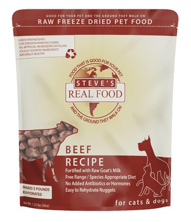 Steves Dog Food Freeze Dried Beef Diet for Dogs