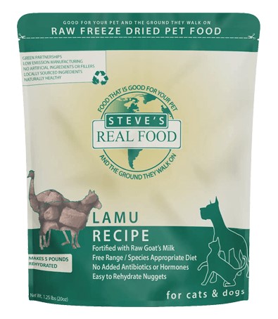 Steves Freeze Dried Dog Food Lamu Lamb Emu Diet