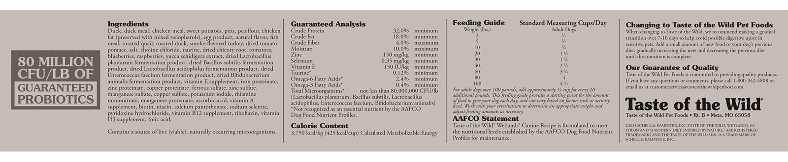 Taste of the Wild Wetlands Canine with Roasted Wild Fowl