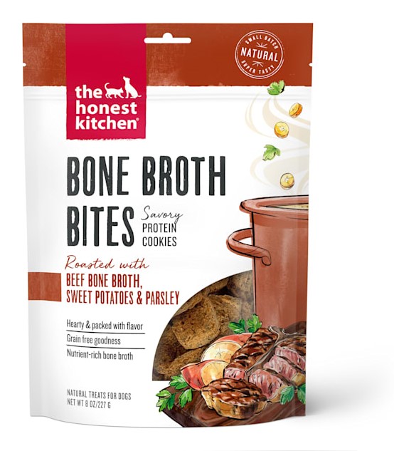 The Honest Kitchen Bone Broth Bites Roasted With Beef Bone Broth Carrots Parsley Dog Treats
