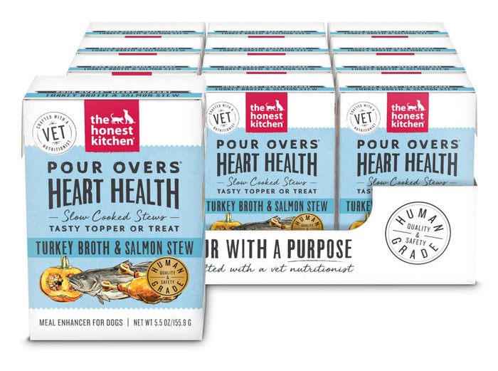The Honest Kitchen Bone Broth Pour Overs Turkey Salmon Stew Wet Dog Food Topper