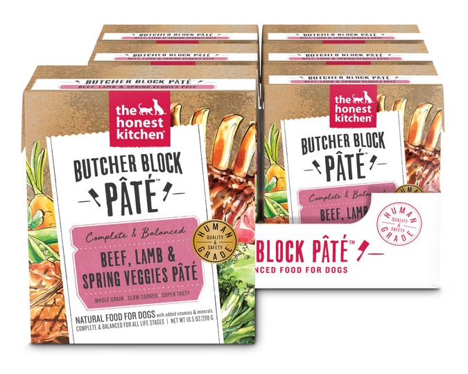 The Honest Kitchen Butcher Block Pate Beef Lamb Spring Veggies Wet Dog Food