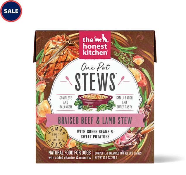 The Honest Kitchen One Pot Stew Braised Beef Lamb with Green Beans Sweet Potatoes Wet Dog Food
