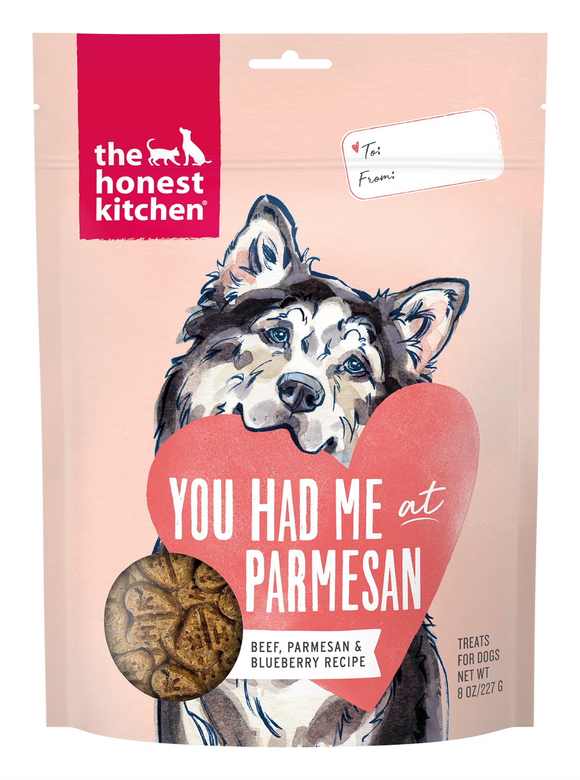 The Honest Kitchen Parmesan Pecks Duck Parmesan Cherry Dog Treats