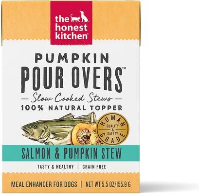 The Honest Kitchen Pumpkin Pour Overs Salmon Pumpkin Stew Wet Dog Food Topper