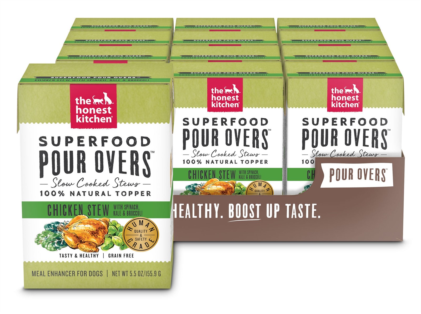 The Honest Kitchen Superfood Pour Overs Chicken Stew with Veggies Wet Dog Food Topper