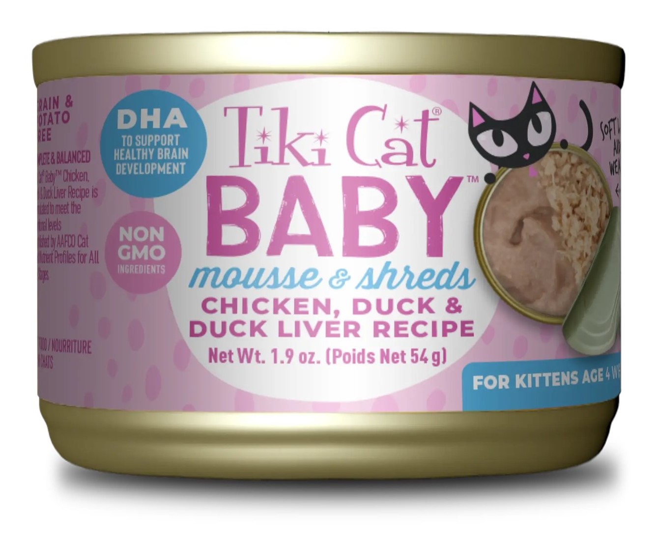 Tiki Cat Baby Mousse Chicken Duck and Duck Liver Pouch