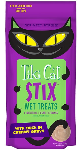 Tiki Cat Stix Duck Wet Treat in Lickable Tube for Cats