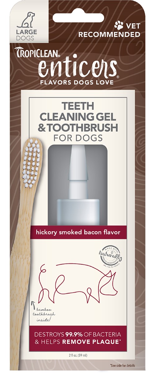 TropiClean Enticers Hickory Smoked Bacon Flavor Dental Kit