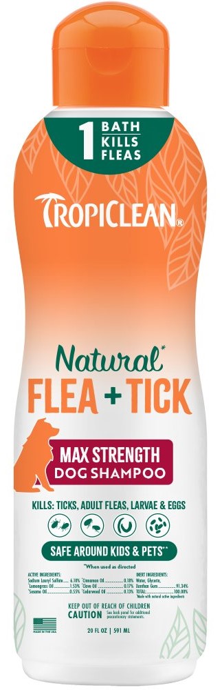TropiClean Natural Flea and Tick Shampoo Maximum Strength