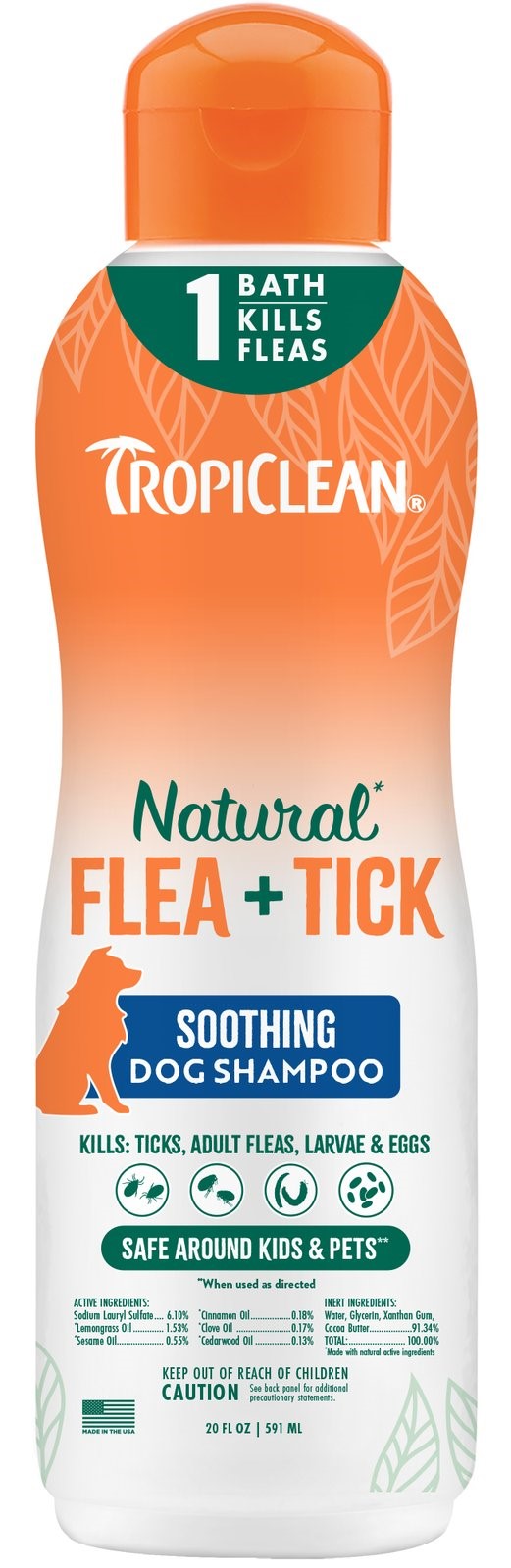 TropiClean Natural Flea and Tick Shampoo Plus Soothing