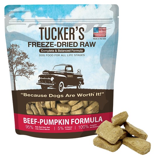 Tuckers Freeze Dried Dog Food Beef and Pumpkin