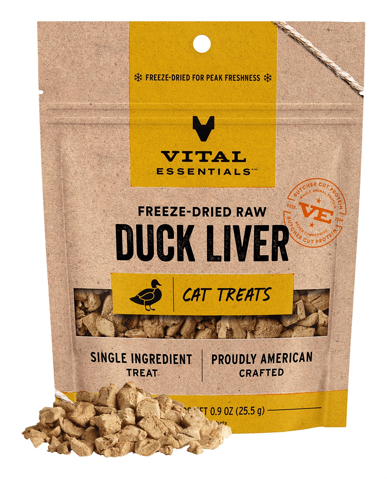 Vital Essentials Freeze Dried Cat Treats Duck Liver