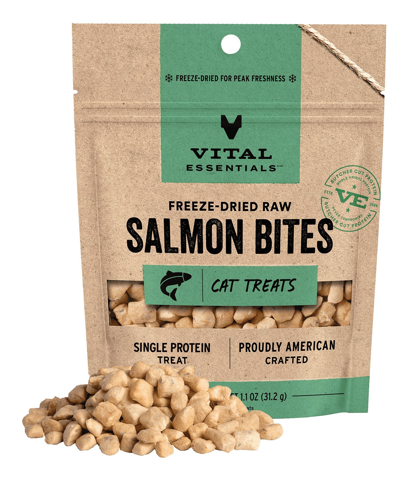 Vital Essentials Freeze Dried Cat Treats Wild Alaskan Salmon
