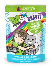 Weruva BFF OMG Shazaam Lamb Tuna Dinner in Gravy Grain Free Cat Food Pouch
