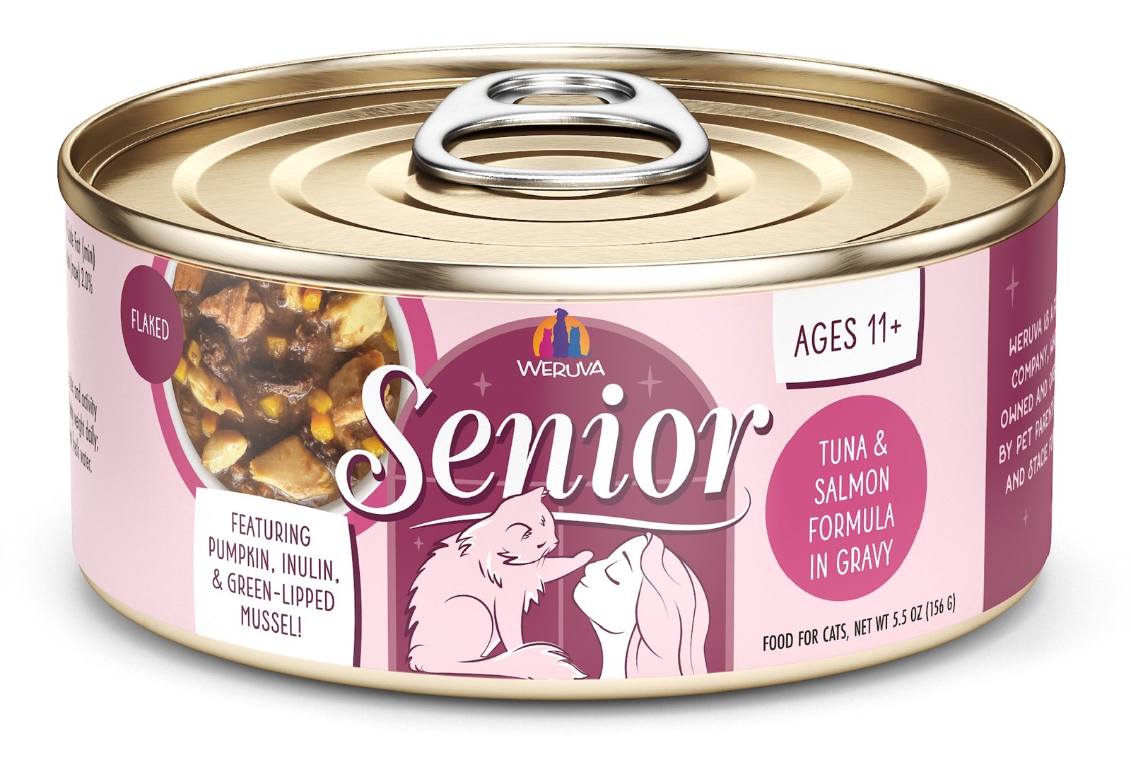 Weruva Cat Senior Tuna Salmon Formula in Gravy Can
