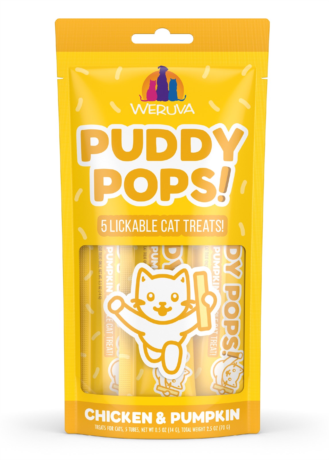 Weruva Cat Treat Puddy Pops Lickable Chicken Pumpkin
