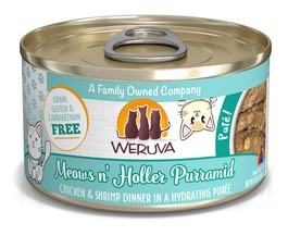 Weruva Classic Cat Meows n Holler PurrAmid Chicken Shrimp Pate Canned Cat Food