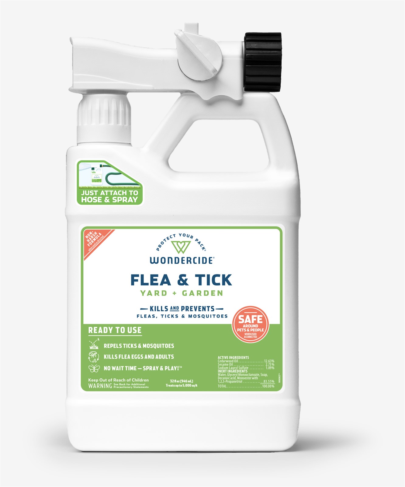 Wondercide Ready to Use Natural Flea Tick Spray for Yard and Garden