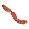 Bark Lickin Links Sausage Brown Plush Dog Toy