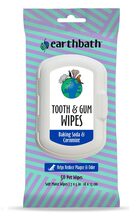 Earthbath Dog Grooming Wipes Tooth and Gum Baking Soda and Cornmin