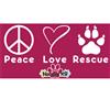 Peace Love Rescue Bumper Sticker