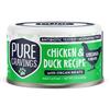 Pure Cravings Chicken and Duck Recipe Shredded in Broth Cat Food Can