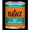 Rawz Dog Can Duck and Duck Liver and Rabbit Pate