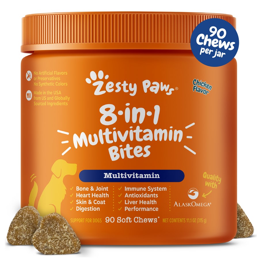 Zesty Paws 8 in 1 Multivitamin Chicken Bites for Dogs